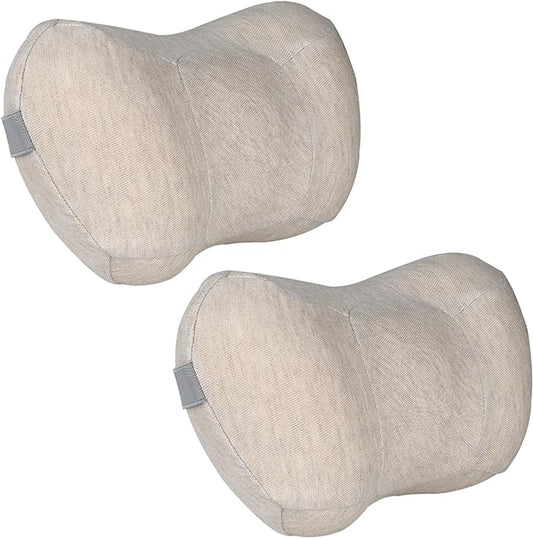 Car Neck Pillow, 2pcs Memory Foam Ergonomic Neck Pillow and Seat Headrest for Driving Fatigue Relief, Comfort and Support Your Neck