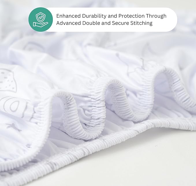 TansyPanda Bassinet Sheets for Baby Delight Snuggle Nest, Chicco LullaGo, Fisher-Price Soothing, SNOO Smart, 3PC, 18 x 30 Inch, Ultra Soft, Breathable, Snug Fit, Unisex Boys, Girls (Space Rockets)