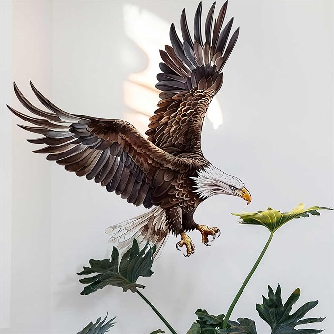 Watercolor Style Eagle Wall Decal Animals Wall Sticker Safari Wall Decor for Nursery Kid'sroom School Classroom Livingroom Bedroom Bathroom Decoration (Watercolor Style Eagle 3)