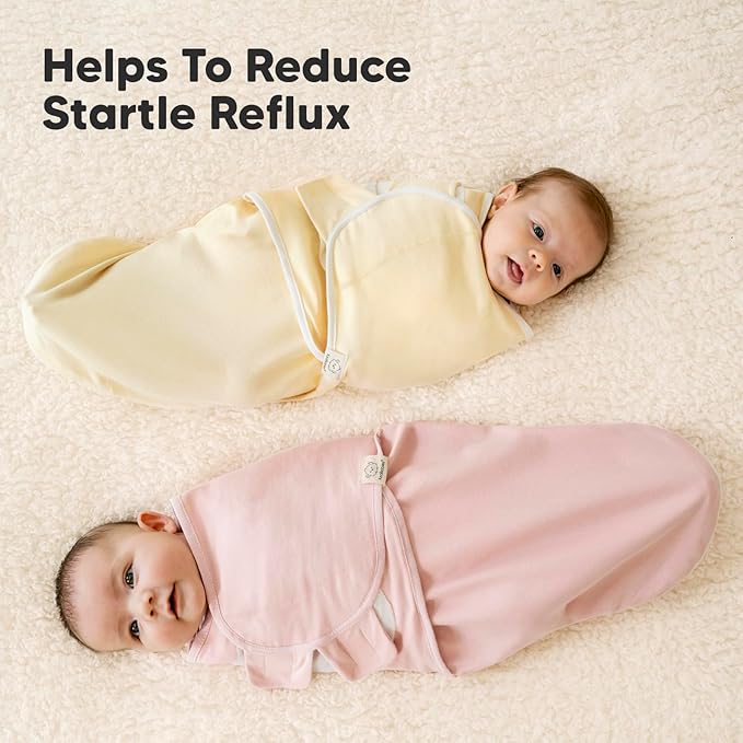 Baby Swaddle Sleep Sacks with Zipper - 3-Pack Newborn Swaddle Sack, Baby Swaddles Sleep Sack 0-3 Months, Wearable Blanket Baby, Baby Swaddle Blanket Wrap, Swaddle Sack, Easy Change Swaddle (Daffodil)