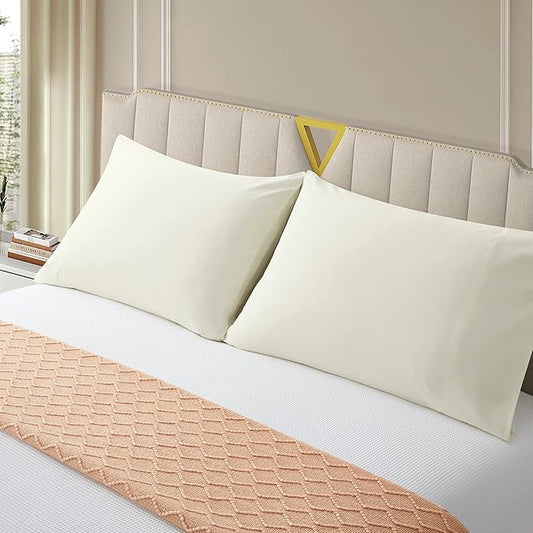 Travel Pillow Cases 14x20 Beige Microfiber Pillow Cases Soft Comfortable Not Shrink Toddler Pillow Case 14x20 Pillow Case Envelope Style 2 Pack