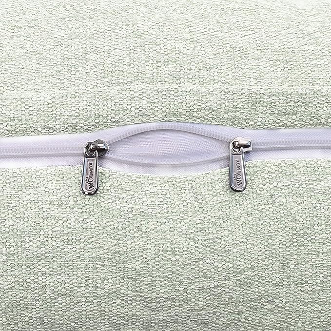 Daneey Multifunctional Headboard Pillow Queen Heighten Headboard Wedge Pillow Bolster Pillow for Bed Reading Pillow Adult Back Pillow for Sitting in Bed Wedge Pillow Headboard, Washable Beige Cover