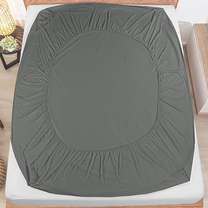 Utopia Bedding Waterproof Mattress Protector Twin Size, Premium Terry Mattress Cover 200 GSM, Breathable, Fitted Style with Stretchable Pockets (Gray)