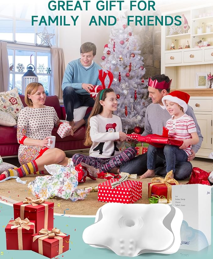 Cervical Pillow for Neck & Shoulder Pain Relief - Adjustable Ergonomic Pillow with Cooling Pillowcase,Memory Foam Pillow Fit for Side, Back & Stomach Sleepers(Gray-White)