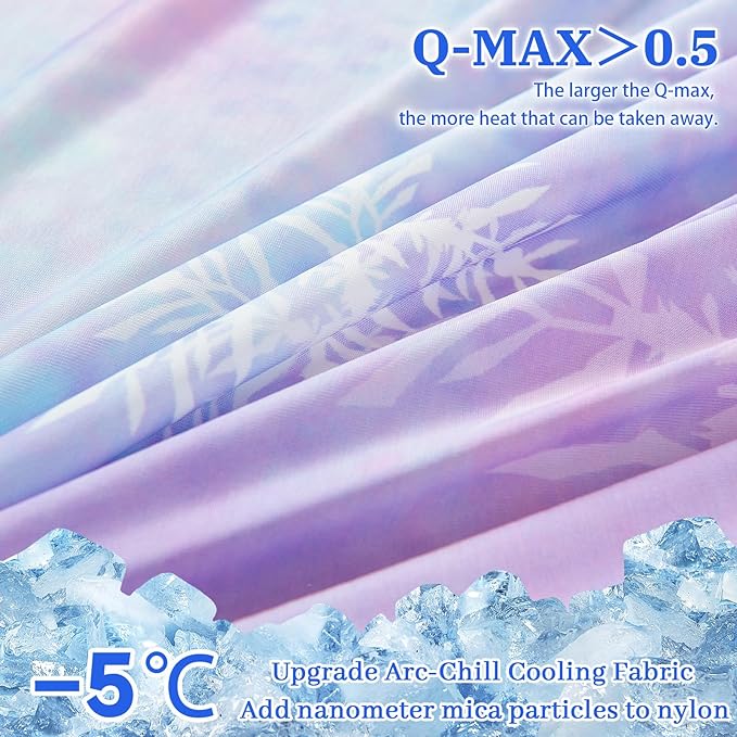 Cooling Pillow Cases for Hot Sleepers - Double Side Arc-Chill Q-Max>0.5 Cooling Fiber Cool Pillow Cases 2 Pack - Breathable Soft Cold Pillow Cases with Hidden Zipper (20" x 30")