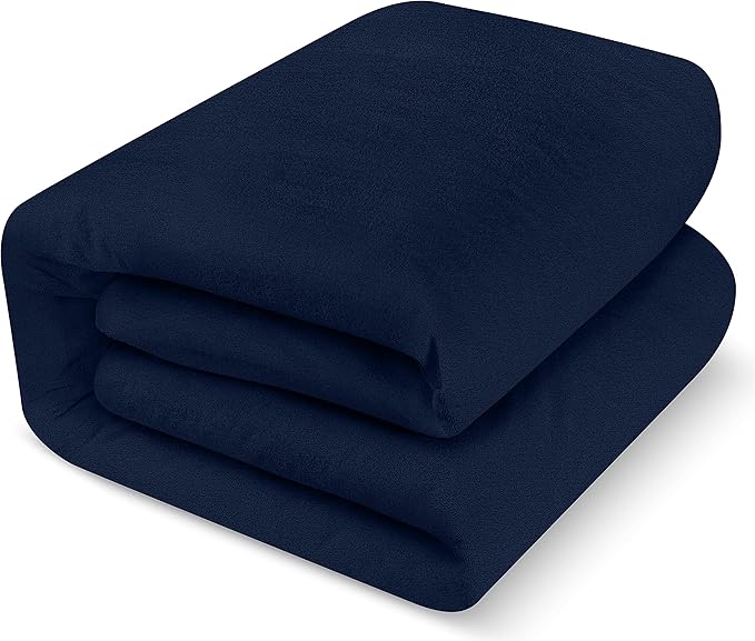 Utopia Bedding Waterproof Mattress Protector Full Size, Premium Terry Mattress Cover 200 GSM, Breathable, Fitted Style with Stretchable Pockets (Navy Blue)