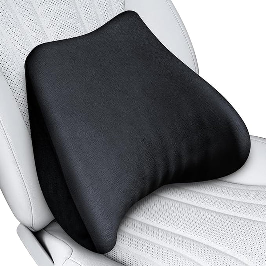 Soft Lumbar Support Pillow for Driving Seat 100% Memory Foam Lumbar Pillow for Lower Back Pain Relief, Lumbar Support Cushion for Car Seat, Office Chair Black