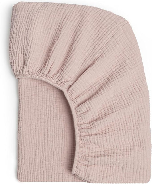 Lulumoon Muslin Mini Crib Sheets - Pack n Play Sheets Fitted for Baby - 24"x 38" Sand