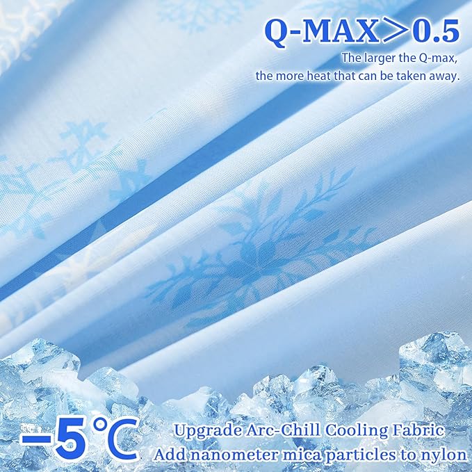 Cooling Pillow Cases for Hot Sleepers - Double Side Arc-Chill Q-Max>0.5 Cooling Fiber Cool Pillow Cases 2 Pack - Breathable Soft Cold Pillow Cases with Hidden Zipper (20" x 30")
