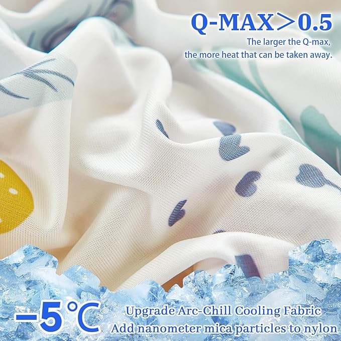 Cooling Pillow Cases for Hot Sleepers - Double Side Arc-Chill Q-Max>0.5 Cooling Fiber Cool Pillow Cases 2 Pack - Breathable Soft Cold Pillow Cases with Hidden Zipper (20" x 36")