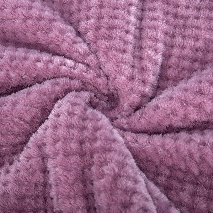 Fuzzy Blanket or Fluffy Blanket for Baby, Soft Warm Cozy Coral Fleece Toddler, Infant or Newborn Receiving Blanket for Crib, Stroller, Travel, Decorative (28Wx40L, XS-Burgundy)