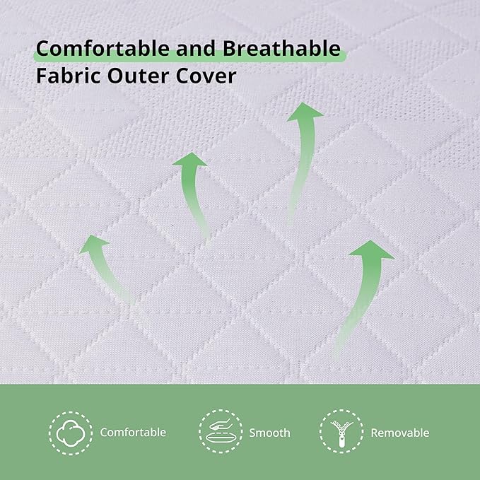 Comfort Shredded Memory Foam Pillows, Adjustable Bed Pillows for Side, Back or Stomach Sleepers, Neck Pillows for Sleeping, Queen Size Pillow with Removable Cover (2 Pack, Adjustable)