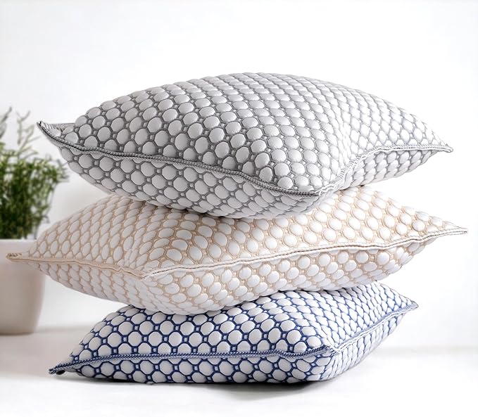 Refreshing Pillow for Hot Sleepers, 3D Knitted & Breathable, with Inside Pillow, 15"x23", Oekotex Class 1, Washable with Hidden Zipper, Innovative Cooling Yarn, No Gels Used (Grey)