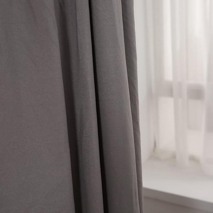 Mengersi Bed Canopy for Kids, Round Dome Kids Mosquito Net Indoor Outdoor Castle Hanging House Decoration Reading Nook (Dark Gray)