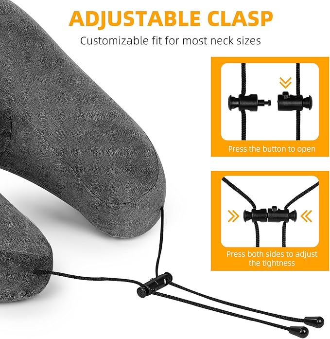 Rewondah Inflatable Travel Pillow for Sleeping Airplane - Inflatable Neck Pillow for Traveling on Plane with Washable Cover, Blow up Neck Travel Pillow for Airplanes, Cars - Portable and Comfortable