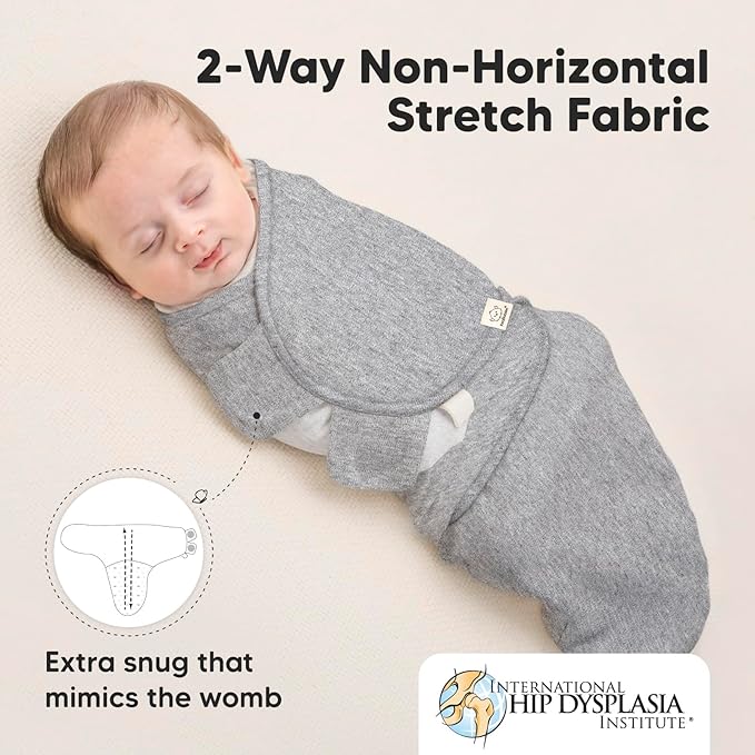 KeaBabies 3-Pack Organic Baby Swaddle Sleep Sacks - Newborn Swaddle Sack, Ergonomic Baby Swaddles 0-3 Months,Swaddles for Newborns,Baby Sleep Sack,Baby Swaddle Blanket Wrap,Baby Essentials(Cloud)