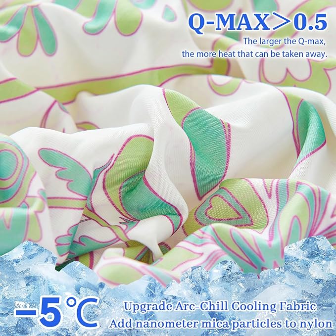 Cooling Pillow Cases for Hot Sleepers - Double Side Arc-Chill Q-Max>0.5 Cooling Fiber Cool Pillow Cases 2 Pack - Breathable Soft Cold Pillow Cases with Hidden Zipper (20" x 26")