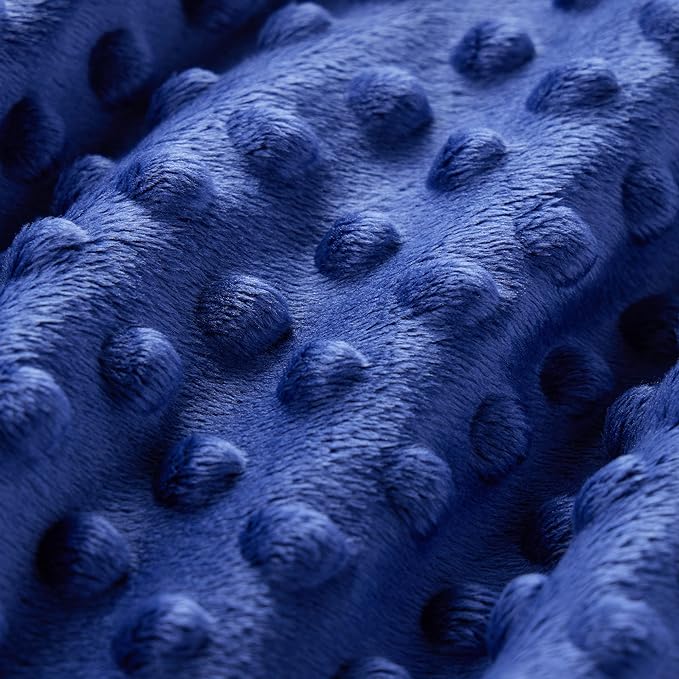 DaysU Silky Micro Soft Plush Baby Blankets for Boys with Print Animal Pattern and Soothing Raised Dots, Double Layer Bed Throws for Baby Crib, Shark Whale, Blue, 30x40 Inches