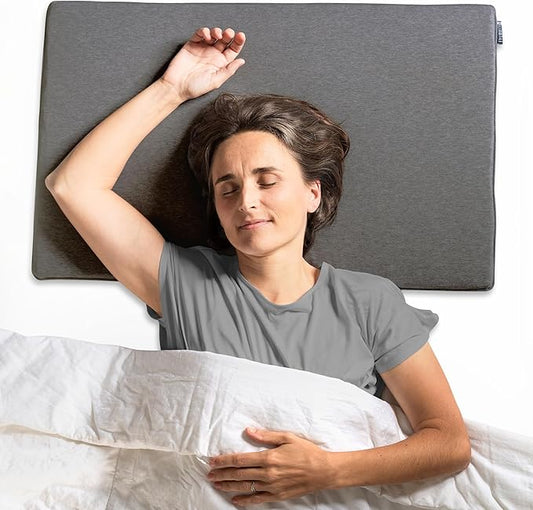 Ultra Thin Pillow 1 inch Thickness - Foldable, Rollable, Stackable - Made from Natural Latex - Low Profile, Super Flat (Firm, Gray Slate)