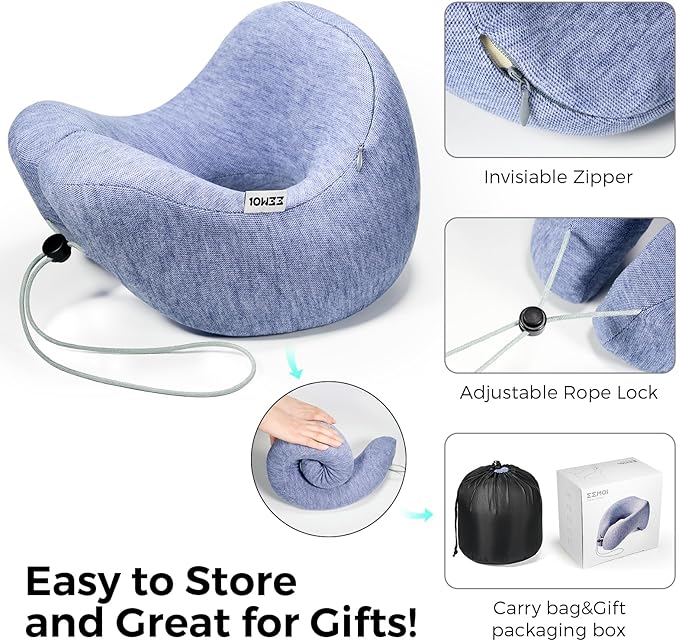 Neck Pillow-Airplane Travel-Pillows Protects The Neck 360 Degrees,Airplane Pillow for Long Flight for Pain Relief Sleeping,Best Travel-Pillows for Long Flights