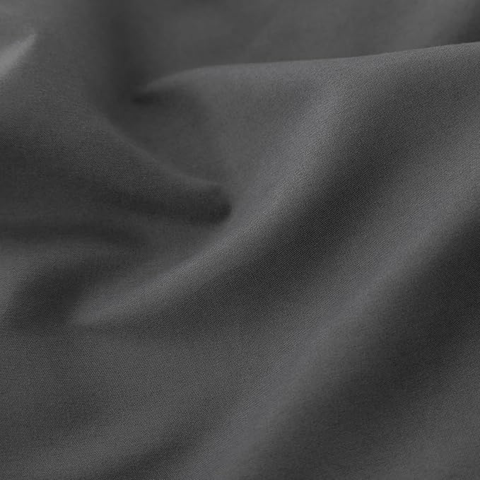 Bed Skirt Queen Size Ruffled Bed Skirt with Split Corners, 18 Inch Drop Dust Ruffle Bed Skirt with Platform, Dark Grey, Queen - 18" Drop