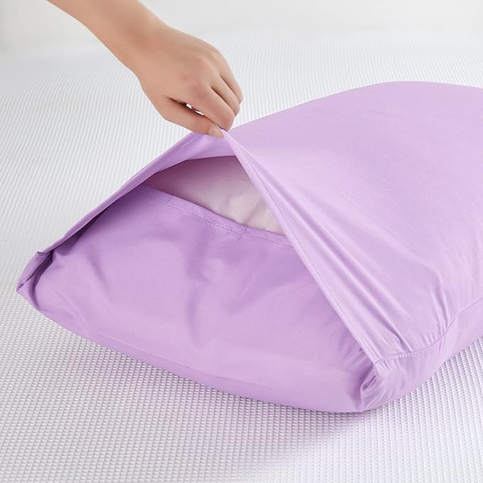 Toddler Pillow Cases Set of 2 Microfiber Travel Pillow Cases 14x20 Comfortable Not Shrink Soft Pillow Cases Light Purple Pillow Covers Envelope Style