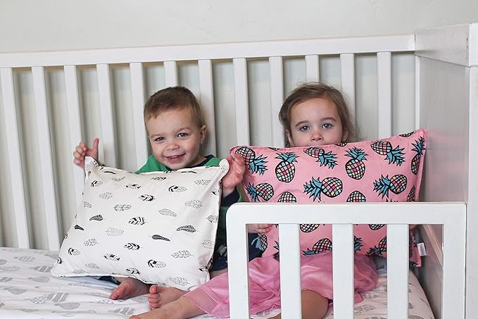 ALVABABY Toddler Pillowcases Fits 13 x 18,12x 16 Kids Pillow 2 Pack Cotton Baby Pillow Cover Envelope Kids Pillowcases for Boys Girls Feathers 2FTP04