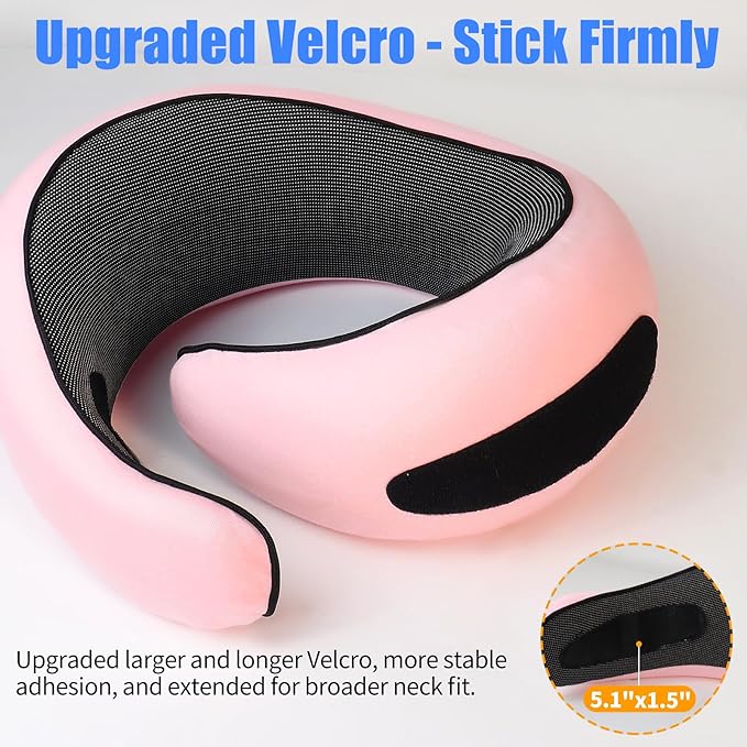 Travel Pillow Neck Pillow 2024, Memory Foam Neck Pillow Airplane, 360° Travel Neck Pillow Soft Neck Pillow for Traveling, Portable Travel Pillows for Airplanes Offices and Cars
