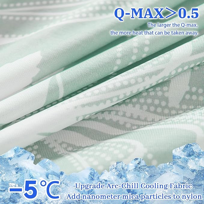 Cooling Pillow Cases for Hot Sleepers - Double Side Arc-Chill Q-Max>0.5 Cooling Fiber Cool Pillow Cases 2 Pack - Breathable Soft Cold Pillow Cases with Hidden Zipper (20" x 26")