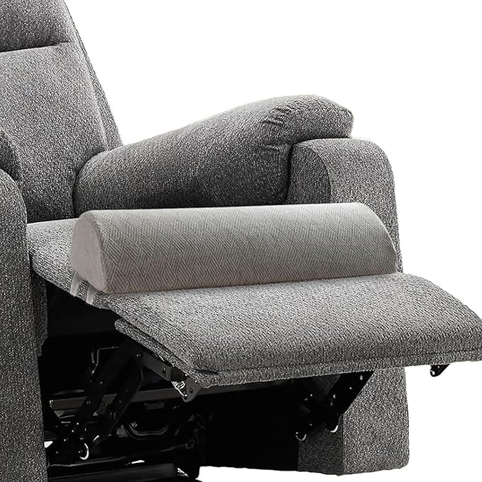 Recliner Leg Pillow Memory Foam Non-Slip Long Bolster Pillow for Legs, Knees, Lower Back and Head, Lumbar Support Pillow 23.6x8x4 Inch Grey