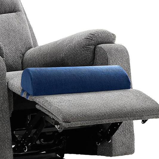 Recliner Leg Pillow Memory Foam Non-Slip Long Bolster Pillow for Legs, Knees, Lower Back and Head, Lumbar Support Pillow 23.6x8x4 Inch Navy