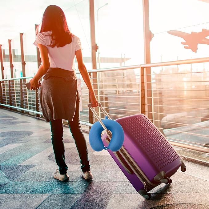 Neck Pillow Cover, Travel Neck Pillow Cover, Travel Neck Pillow Case Cover, Travel U Neck Pillow Cover, Soft and Smooth, Neck Pillow Replacement Cover (Only Pillow Covers, no Filler)