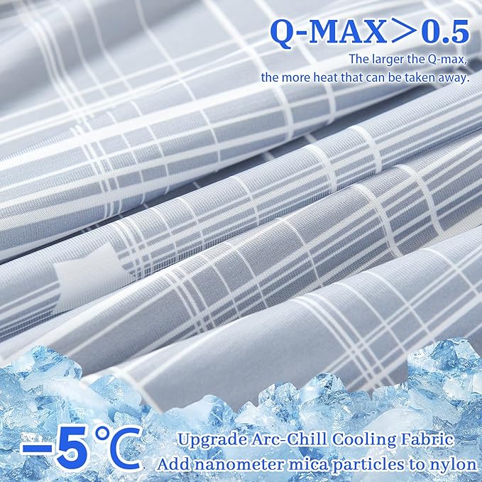 Cooling Pillow Cases for Hot Sleepers - Double Side Arc-Chill Q-Max>0.5 Cooling Fiber Cool Pillow Cases 2 Pack - Breathable Soft Cold Pillow Cases with Hidden Zipper (20" x 26")