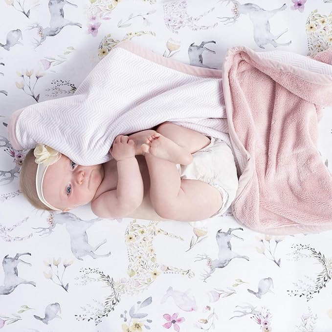 Crib Sheets - Crib Sheets Girl -Crib Sheets Boy - Jersey Sheets - Nursery Bedding - Toddler Bedding Sets for Girls - Toddler Bedding Sets for Boys - Baby Crib Sheets - OILO Studio Crib Sheet Fawn