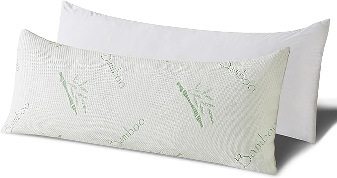 Body Pillow for Adults Shredded Memory Foam Long Full Body Pillow for Sleeping with Breathable Cover Firm Hug Large Pillows for Side/Back Sleepers 20x54