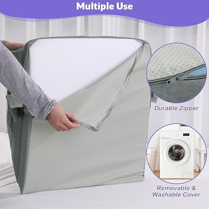 BALAPET Adjustable Wedge Pillow for Double Legs, 8" Height Elevated Leg Rest Pillow for Circulation, Supportive Bolster Pillow for Pregnancy Relieves Pressure Hip Leg Elevation, Light Grey