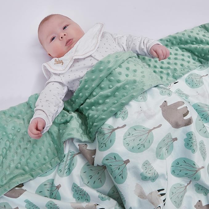 Baby Blanket for Boys Girls Super Soft Blanket,Fluffy Warm Lightweight Baby Receiving Blankets,Double Layer with Dotted Backing for Toddler Nursery (Bear, 30 * 40inch)