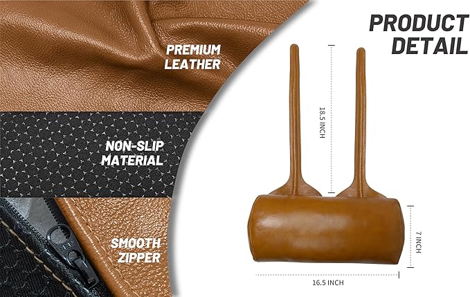 BOWERBIRD Genuine Leather Recliner Head Pillow-Head and Neck Pillow-Headrest Cushion for Neck Pain Relief and Cervical Support