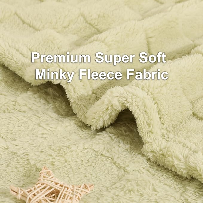 Sherpa Baby Blanket for Girls Toddlers Fleece Fluffy Fuzzy Blanket for Baby,Soft Warm Cozy Fleece Blanket,Receiving Blanket for Infant Newborn (green, 30 * 40, Checkered)