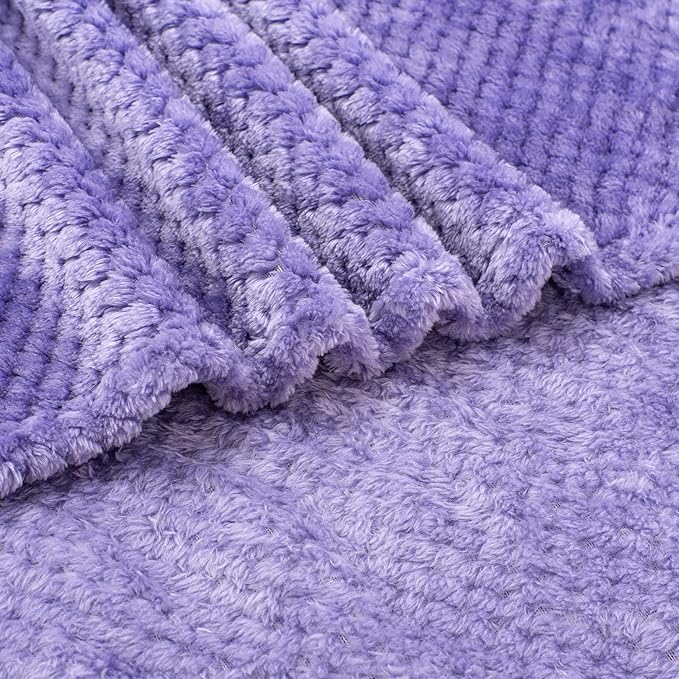 Fuzzy Blanket or Fluffy Blanket for Baby, Soft Warm Cozy Coral Fleece Toddler, Infant or Newborn Receiving Blanket for Crib, Stroller, Travel, Decorative (28Wx40L, XS-Iris)
