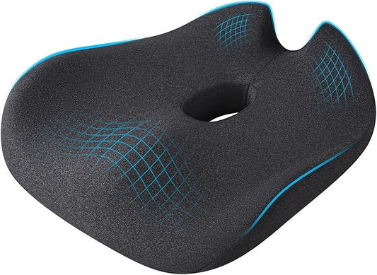 Soft Support Hemorrhoid Pillow/Thick Donut Pillow for Tailbone Pain Designed Hole in the Right Place to Isolate the Anus & Tailbone Area Offer More Comfort and Relief for Sciatica, Hip, and Postpartum