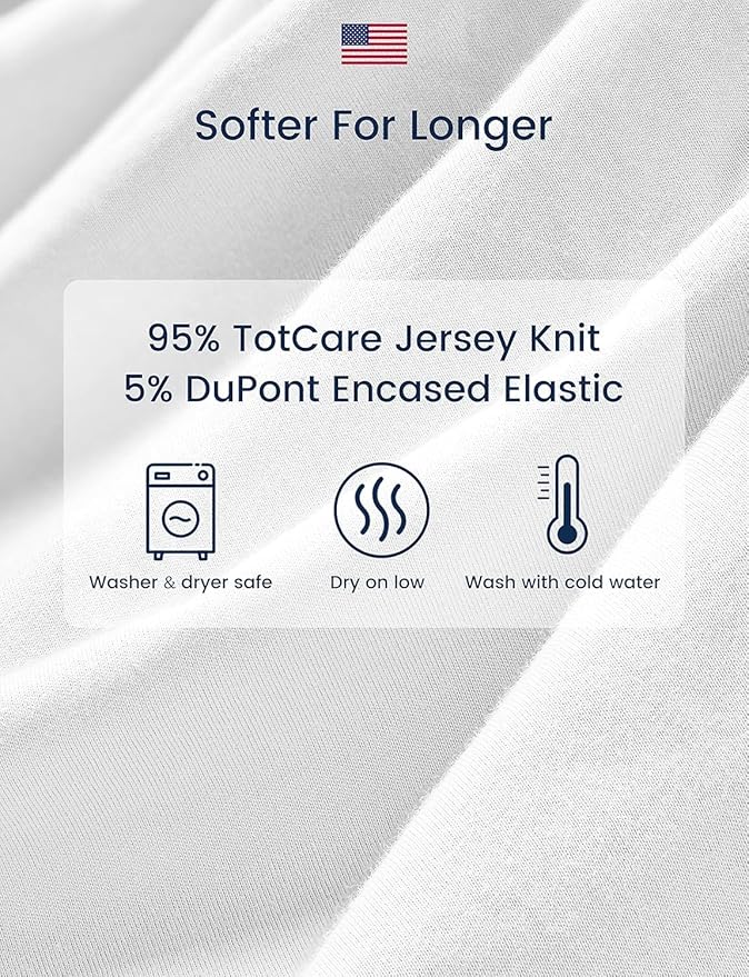 TotAha Crib Sheets for Boy Girl, Premium Soft Fitted Crib Mattress Sheet, Super Stretchy Jersey Knit Baby Bed Sheets, 28x52x9 Extra Deep Pocket, 2 Pack (Vintage Rose & Brunch)