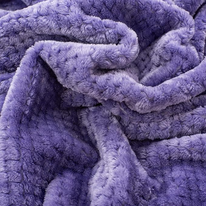 Fuzzy Blanket or Fluffy Blanket for Baby, Soft Warm Cozy Coral Fleece Toddler, Infant or Newborn Receiving Blanket for Crib, Stroller, Travel, Decorative (28Wx40L, XS-Iris)