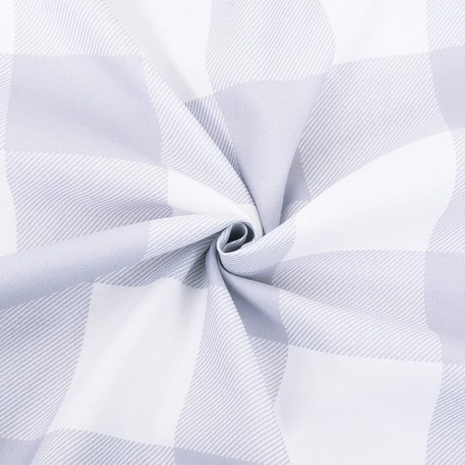 JISEN Baby Crib Sheet 1 Piece Portable Fitted Crib Sheet for Standard Crib and Toddler Mattresses Nursery Bed Decor for Boys Girls 28x52 Inch Grid Grey White