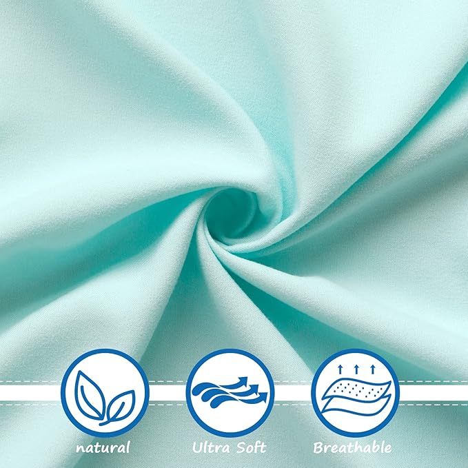 Mini Crib Sheets Girl Fitted Pack and Play Sheets for Baby Girls Boys 2 Pack (27"x 39"x 5"), Portable Playard/Playpen Sheets, Ultra Soft Microfiber Pack and Play Sheets, Blue and Pink