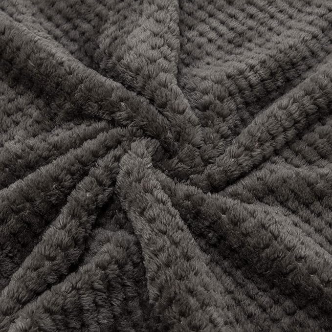 Fuzzy Throw Blanket, Plush Fleece Blankets for adults, Toddler, boys and Girls, Warm Soft Blankets and Throws for Bed, Couch, Sofa, Travel and Outdoor, Camping (40Wx60L, M-Eagle Grey)