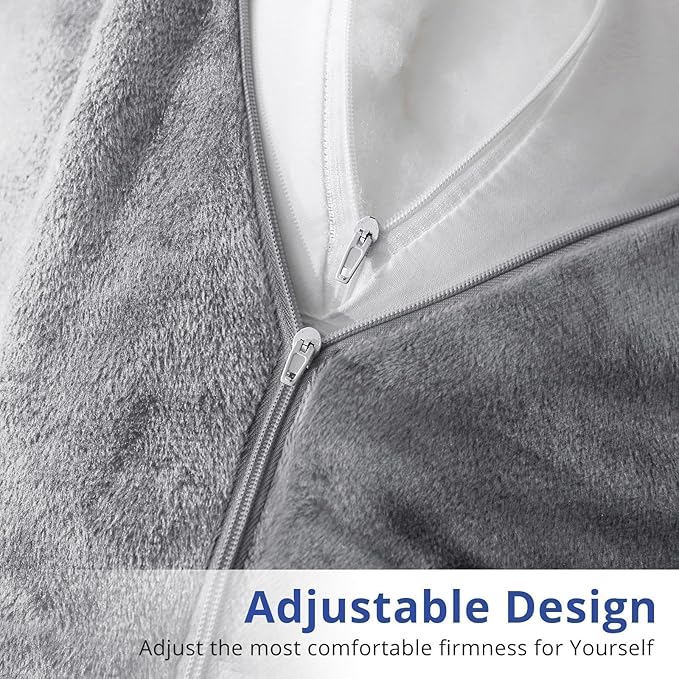 Sasttie Reading Pillow for Sitting in Bed Adult, Velvet Back Pillow for Bed Sitting Up, Backrest Back Support Chair Pillow, College Dorm Essentials for Girls and Boys, Dark Grey