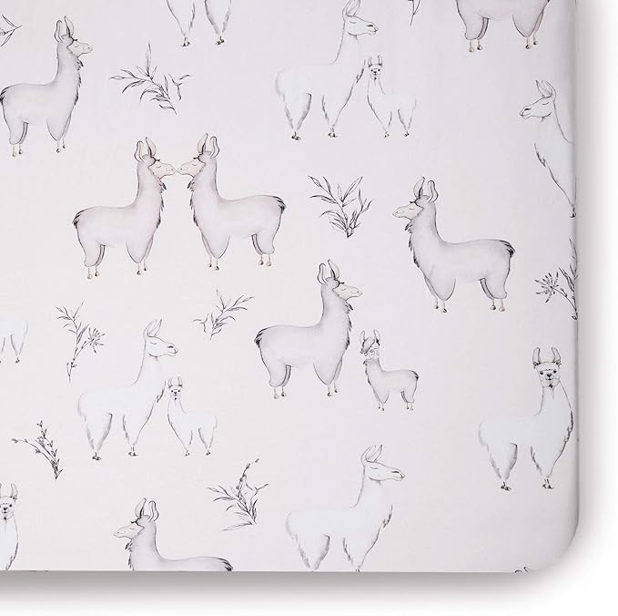 Crib Sheets - Crib Sheets Girl -Crib Sheets Boy - Jersey Sheets - Nursery Bedding - Toddler Bedding Sets for Girls - Toddler Bedding Sets for Boys - Baby Crib Sheets - OILO Studio Crib Sheet Llama