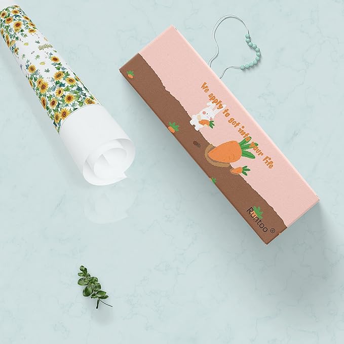 Runtoo Sunflower Wall Stickers Hanging Vines Floral Wall Art Decal for Kitchen Girls Bedroom Bathoom Kids Wall Decor