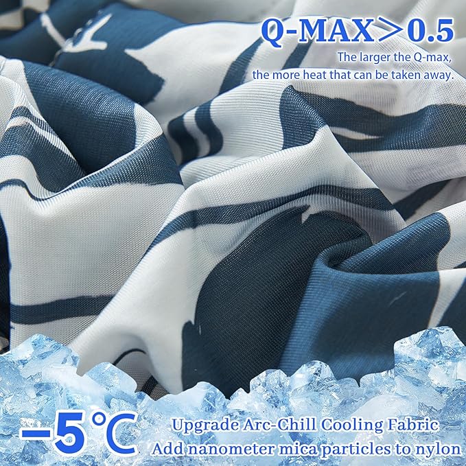 Cooling Pillow Cases for Hot Sleepers - Double Side Arc-Chill Q-Max>0.5 Cooling Fiber Cool Pillow Cases 2 Pack - Breathable Soft Cold Pillow Cases with Hidden Zipper (20" x 26")